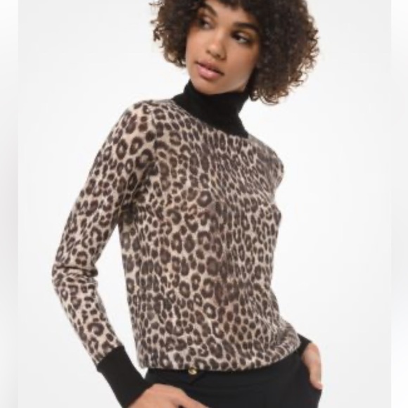 MICHAEL Michael Kors Sweaters - Michael Kors Sheer Wool Blend Turtleneck Sweater